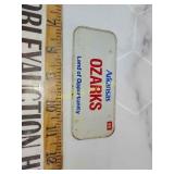 Vintage cereal metal license plates