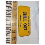 Vintage cereal metal license plates