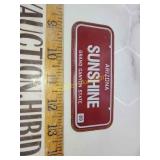 Vintage cereal metal license plates