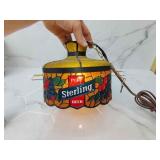 Sterling beer lamp lights up shade plastic
