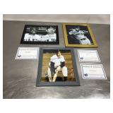 Framed Baseball Greats Signed Photos - COA