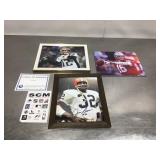 Framed Football Greats Signed Photos - COA