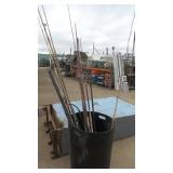 Bin of Fishing Poles Bin of Fishing Poles