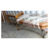 Wood & Glass Tables - Qty 2 Wood & Glass Tables - Qty 2