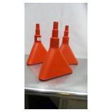 Lot of 3 14" Triangular Funnels
