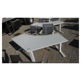 120 Degree Adjustable Height Desk & Chairs