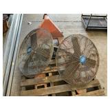 Lot of 2 Wall Mount Fans