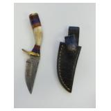 Damascus Steel Fixed Blade Knife