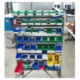 Rolling Bin Rack w/ Contents
