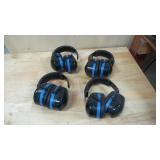 Lot of 4 Adjustable Over-Ear Hearing Protection
