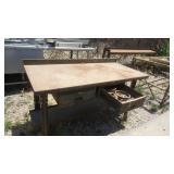 Heavy-Duty Steel Workbench with Drawer and Lower