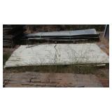 Lot of White Metal Roofing Panels