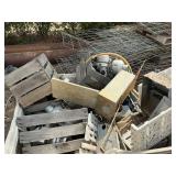 Industrial lighting, motors, PVC fittings, scrap