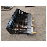 80' Skeleton Skid Steer Bucket w/ Teeth