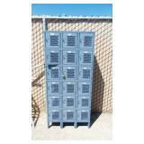 18-Door Industrial Metal Locker Unit