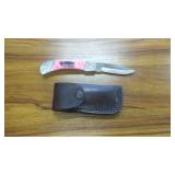 Pink Patterned Steel Folding Pocket Knife