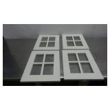 Set of 4 Glass Cabinet Windows
