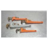 RIDGID Heavy-Duty Pipe Wrench Lot of 4