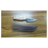 Custom Forged Steel Hunting Knife & Sheath