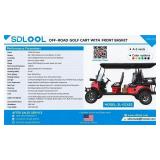 Black SDLOOL GC42S 6-Passenger Off-Road Golf Cart