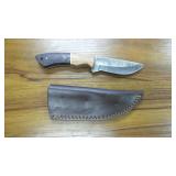 Damascus Fixed Blade Knife w/ Sheath