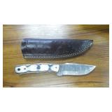 Damascus Fixed Blade Knife w/ Sheath
