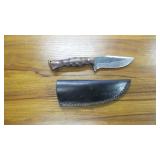 Custom Fixed Blade Knife w/ Leather Sheath