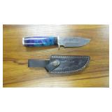 Custom Fixed Blade Knife w/ Leather Sheath