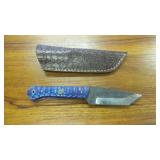 Custom Tanto Fixed Blade Knife w/ Sheath