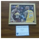 Signed LeBron James & Kobe Bryant Photo