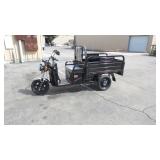 Black Electric Cargo Dump Tricycle - Assembled