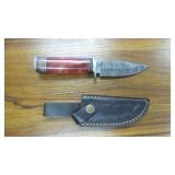 Custom Fixed Blade Knife w/ Leather Sheath