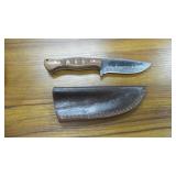 Custom Fixed Blade Knife w/ Leather Sheath