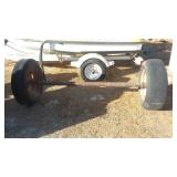 Pair of Wheels & Tires with Steel Axle