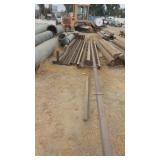 Assorted Long Steel Beams & Support Brackets