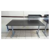 Black Office Work Table with Riser
