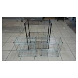 (3) Metal Wire Shelving Units