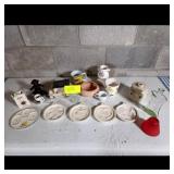 Ceramic Assortment - Mugs, Figurines, Plates