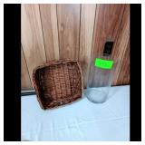 Wicker Basket & Vase