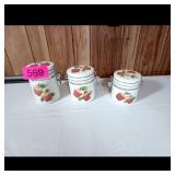 Apple Ceramic Canister Set