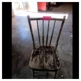 Vintage Wooden Chair, Farmhouse Style, Distressed