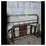 Vintage Bed Frame - Metal, Brown
