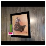 Carolyn Cheney Cowboy Art Print Signed 1995