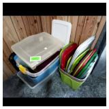 Storage Containers - Plastic Bins with Lids