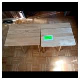 TV Tray Tables - Folding, Square - Wood