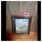 Coastal Framed Lighthouse Art Print