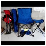 Camping Chairs - 3 Chairs, 1 Stool