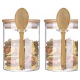 New Glass Jar Containers with Bamboo Airtight Lid