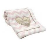 Lamb & Ivy Baby Girl Plush Blanket (30x40")