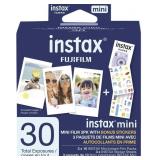 Fujifilm Instax Mini Film, 3 Pack with Stickers